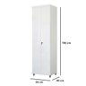 Armário Multiuso 2 Portas com Chave Organizador Home Office Lavanderia Branco - Lh Móveis - 8