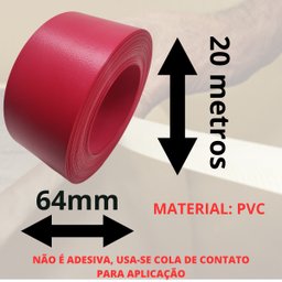 Fita de Pvc para Formica Vermelha Ferrari Tx Pp1238 Vermelho Cardeal L101 64mm X 20m Moveis Acabamen - 3