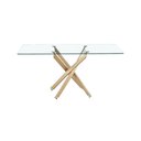 Ver imagem 5 de Mesa de Jantar Lara Base Aço Carbono Tampo 160cm Vidro 10mm 4 Lugares Design Sala de Jantar -