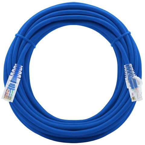 Cabo Patch Cord Furukawa 100% Cobre Cat6 20 Metros Azul
