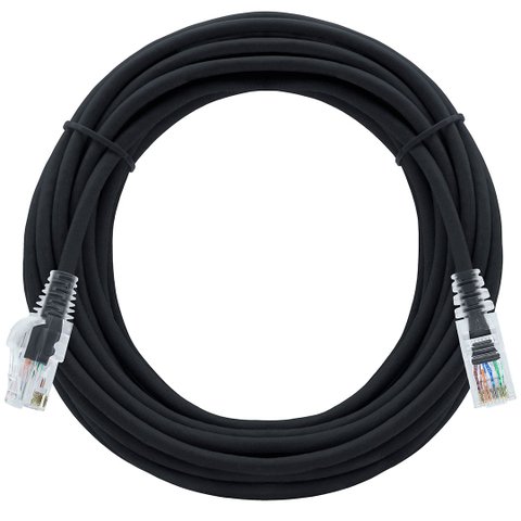 Cabo de Rede 30 Metros Cat5e Pronta para Instalação Preto