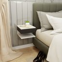 Ver imagem 3 de KIT 2 Mesa de Cabeceira Suspensa com Gaveta e Prateleira MVD Móveis