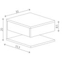 Ver imagem 4 de Kit 2 Mesa de Cabeceira Suspensa com Gaveta e Prateleira Mvd Móveis