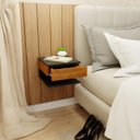 Ver imagem 3 de Kit 2 Mesa de Cabeceira Suspensa com Gaveta e Prateleira Mvd Móveis