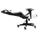 Ver imagem 4 de Cadeira Gamer Ergonômica Reclinável 180 Graus em Couro Sintético Preto e Branco