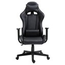 Ver imagem 1 de Cadeira Gamer Ergonômica Reclinável 180 Graus em Couro Sintético Preta