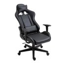Ver imagem 4 de Cadeira Gamer Ergonômica Reclinável 180 Graus em Couro Sintético Preta