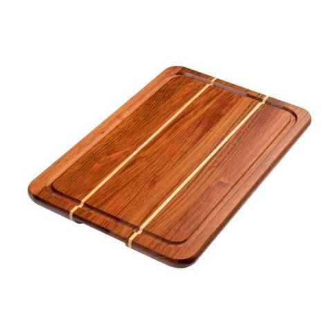 Tabua Madeira Linha Churrasco Grande Jatobá com Marfim 42x28x2cm