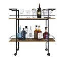 Ver imagem 4 de Carrinho Bar Placaeponto P1036-mel Industrial 2 Prateleiras Preto