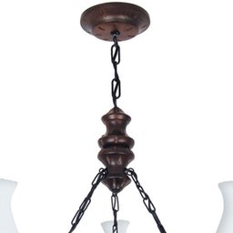 Lustre Muller Rustico 3 Lâmpadas Envelhecido 803e - 4