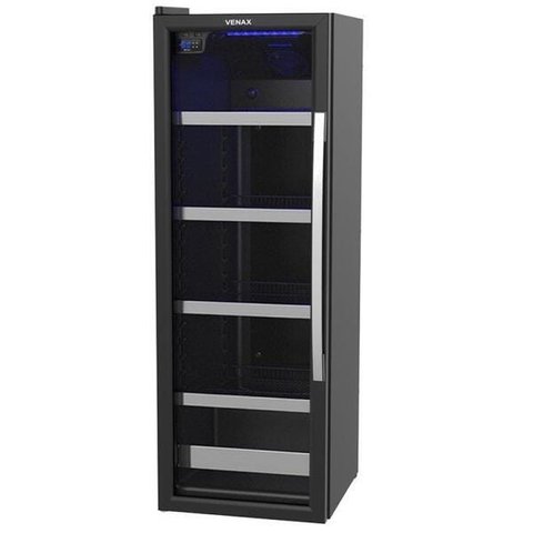 Cervejeira Venax Blue Light 200 Litros Porta Invertida Preto Fosco 127V 19921