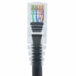 Kit 20 Un. Cabo Rede Cat5e Conector Rj45 - 30 Cm Preto - 2