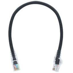 Kit 20 Un. Cabo Rede Cat5e Conector Rj45 - 30 Cm Preto - 1