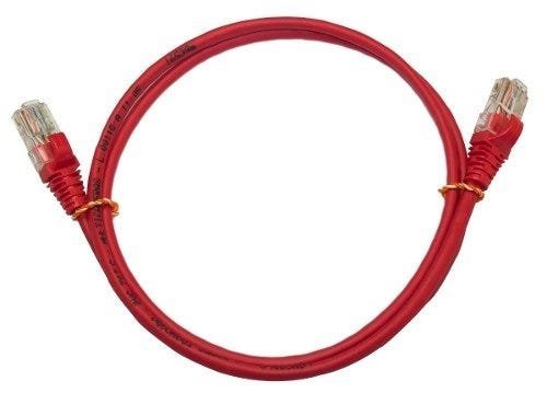 Kit 10 Un. Cabo Patch Cord Cat5e Rj45 - 50 Cm Vermelho - 2