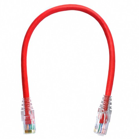 Kit 10 Un. Cabo Patch Cord Cat5e Rj45 - 50 Cm Vermelho