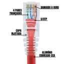 Ver imagem 4 de Kit 10 Un. Cabo Patch Cord Cat5e Rj45 - 50 Cm Vermelho
