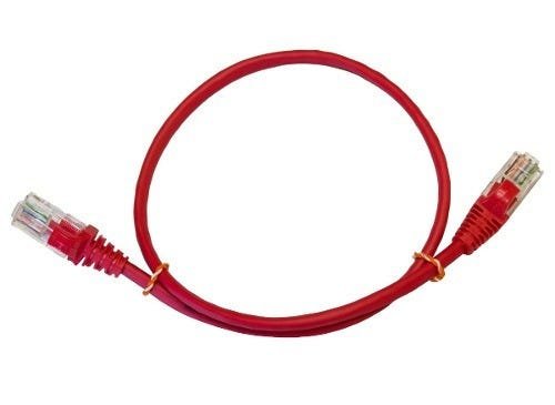 Kit 10 Un. Cabo Patch Cord Cat5e Rj45 - 50 Cm Vermelho