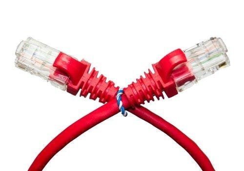 Kit 10 Un. Cabo Patch Cord Cat5e Rj45 - 50 Cm Vermelho - 6