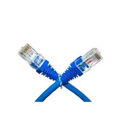 Kit 100 Un. Cabo Rede Patch Cord Cat6 Rj45 Azul - 30 Cm - 5