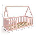 Ver imagem 4 de Cama Infantil Montessoriana Valentina Rosa