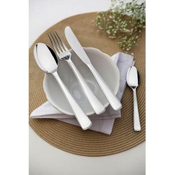 Faqueiro Tramontina Pacific em Aço Inox com Facas de Mesa Acabamento Alto Brilho com Detalhes no Cab - 2