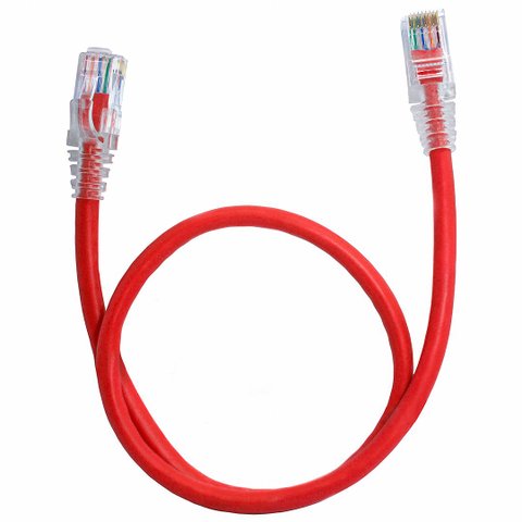 Kit 10 Un. Patch Cord Cat5e Utp Rj45 Vermelho 50cm