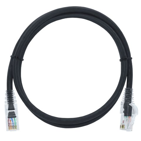 Kit 50 Un. Cabo Rede Patch Cord Cat5e Rj45 Preto - 1 Metro