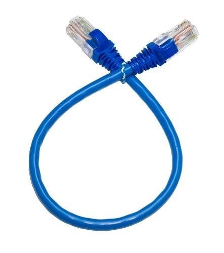 Kit 80 Patch Cord Cat6 20cm + 50 Unidades De 50cm Azul