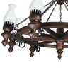 Lustre Muller Roda Carroça 9 Lâmpadas Envelhecido 909e - 3