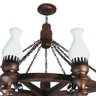 Lustre Muller Roda Carroça 9 Lâmpadas Envelhecido 909e - 2