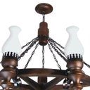 Ver imagem 2 de Lustre Muller Roda Carroça 9 Lâmpadas Envelhecido 909e