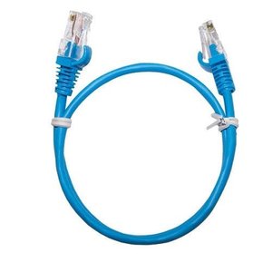 Kit Patch Cord Cat5e 100% Cobre Azul 30cm, 40cm E 50cm