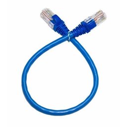 Kit 26 Cabos Patch Cord Cat6 Azul 50 Cm Com Capa - 1