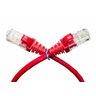 Kit 10 Un. Patch Cord Cat5e Rj45 Vermelho 30cm + 1un Cat6 - 6