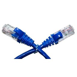 Kit Cabo Patch Cord 20 Cm 18 Unidades Cor Azul Cat5e - 6
