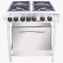 Ver imagem 1 de Fogão Industrial Venâncio a Gás Inox Extra 4 Bocas com Forno Painel EI4D2F