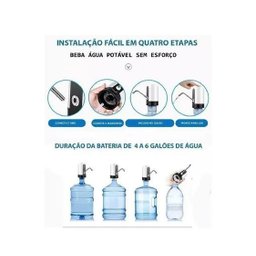 Bomba Elétrica Automática Bebedouro para Galão De Água Recarregável - 3