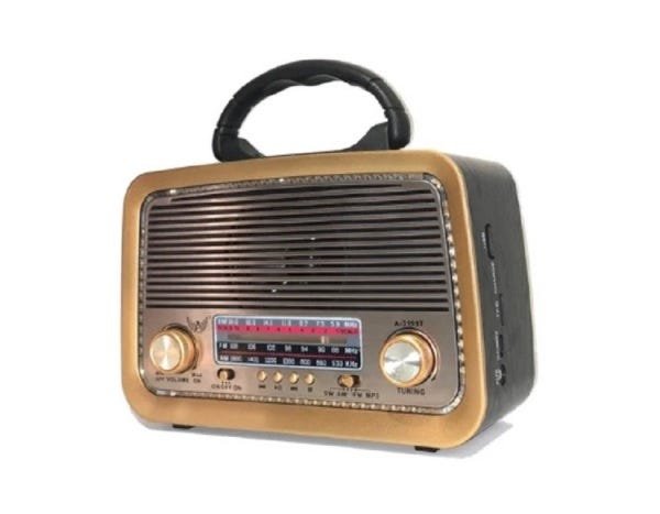 Caixa Som Antiga Rádio Portátil Retro Bluetooth Am FM Sd USB - 4