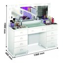 Ver imagem 4 de Penteadeira Camarim 9 Gavetas Mdf Luxo com Espelho e Leds