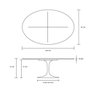 Mesa de Jantar Saarinen Oval 160x90cm Laqueada - Branco - 4
