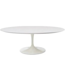 Mesa de Jantar Saarinen Oval 120x80cm Laqueada - Branco - 1