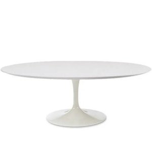 Mesa de Jantar Saarinen Oval 120x80cm Laqueada - Branco