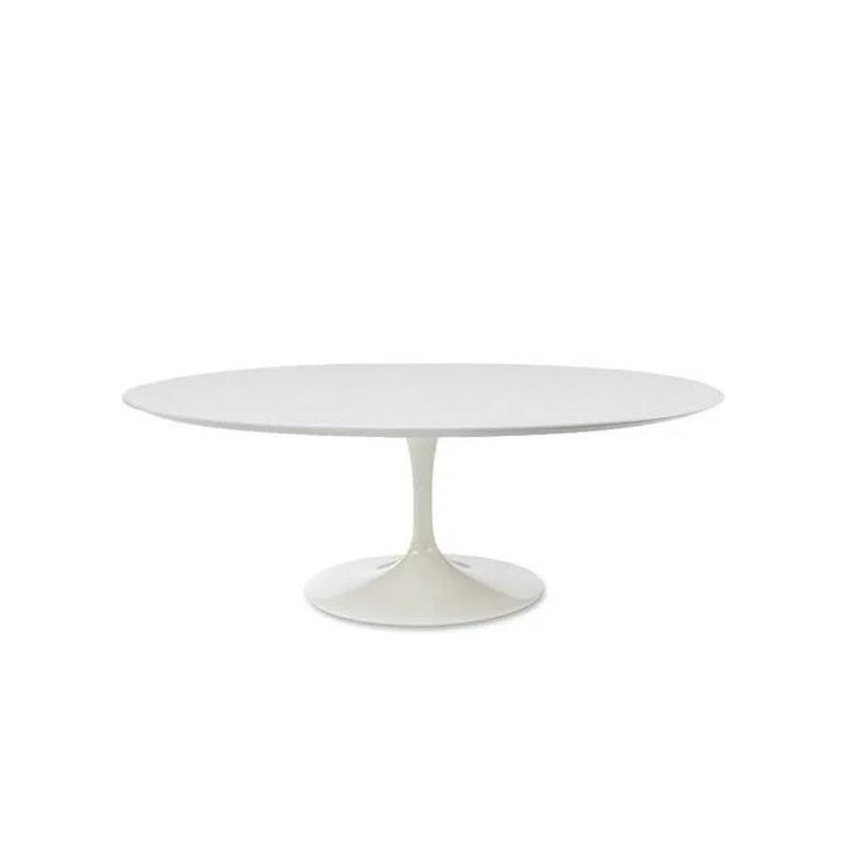 Mesa de Jantar Saarinen Oval 120x80cm Laqueada - Branco