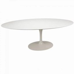 Mesa de Jantar Saarinen Oval 120x80cm Laqueada - Branco - 2