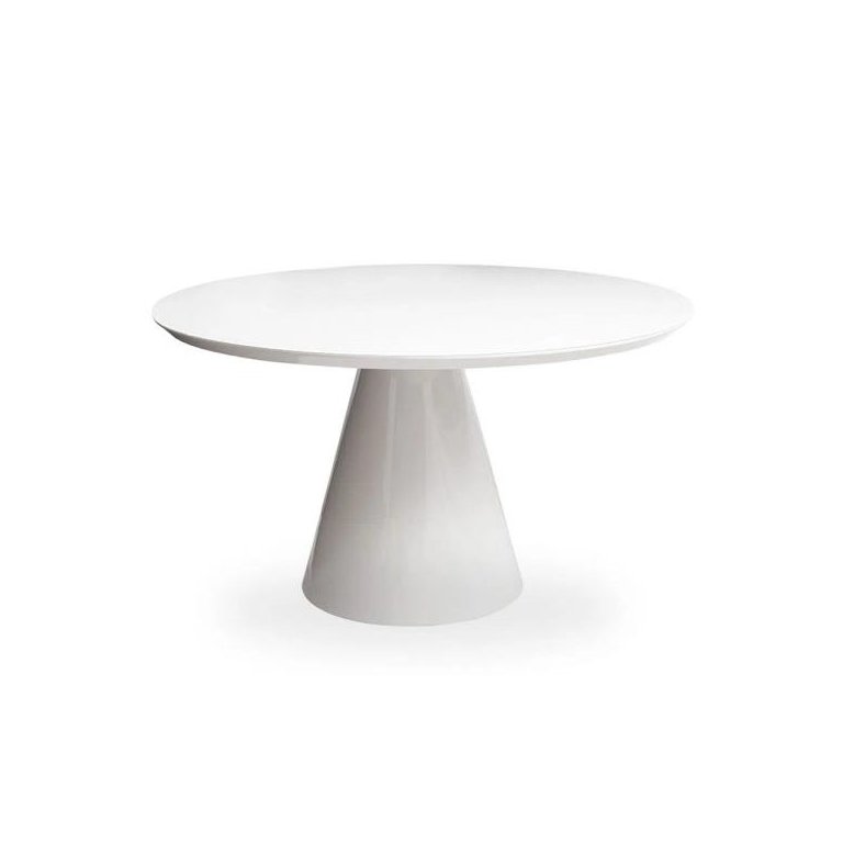 Mesa de Jantar Cone 110cm Laqueada - Branco