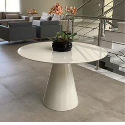 Mesa de Jantar Cone 90cm Laqueada - Branco - 2