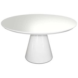 Mesa de Jantar Cone 90cm Laqueada - Branco - 1