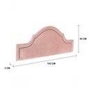 Ver imagem 7 de Cabeceira King Provençal Luxo 193X60 Veludo Rosê Tachas Fumê