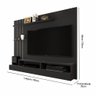Estante Painel Televisão TV 40 42 43 47 Polegadas com Prateleira Sala Estar Preto/Off White RPM - 5