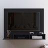 Estante Painel Suspenso Tv 48 Polegadas Nicho Organizador Prateleira Decorativa Sala Quarto Preto - 2